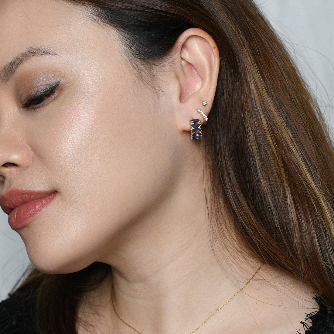 Jada Hoops | Indigo 14k Gold