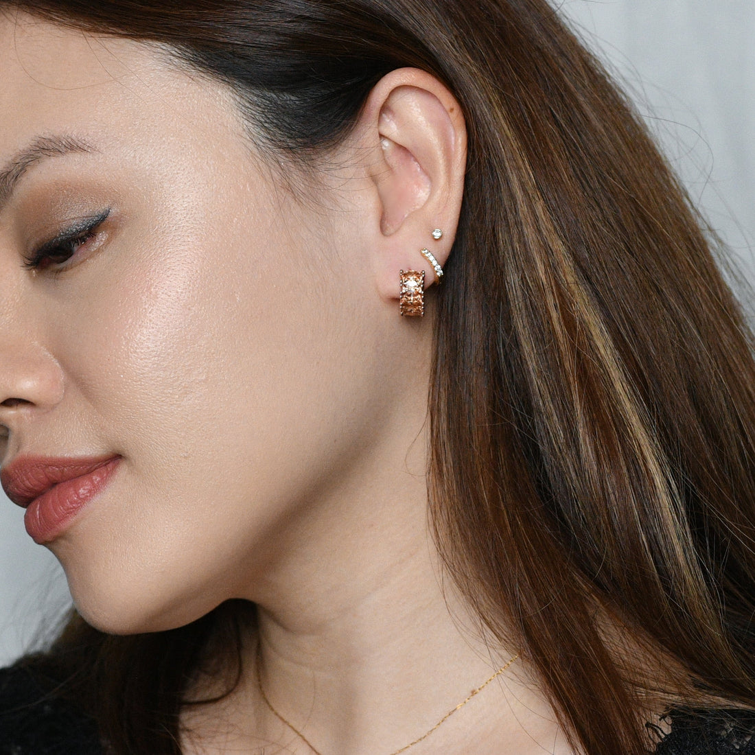 Jada Hoops | Nude Rose Gold