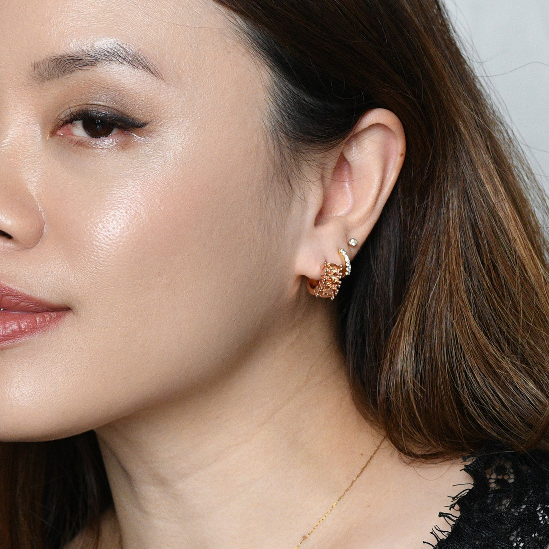 Jada Hoops | Nude Rose Gold