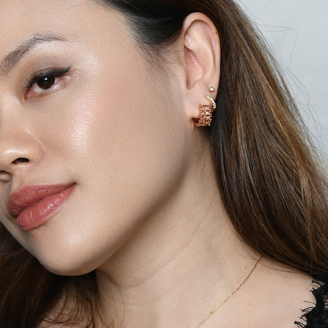 Jada Hoops | Nude Rose Gold