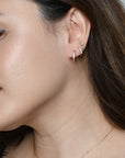 Aina 2-in-1 Hoops with Charms | Pink Gold