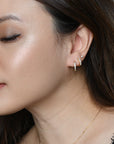 Aina 2-in-1 Hoops with Charms | Pink Gold
