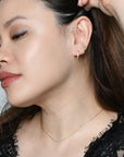 Aina 2-in-1 Hoops with Charms | Frost Gold