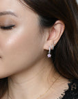 Aina 2-in-1 Hoops with Charms | Pink Silver