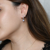 Aina 2-in-1 Hoops with Charms | Frost Silver