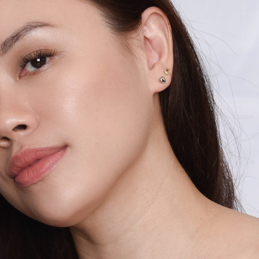 Aina Baby Heart Studs | Silver