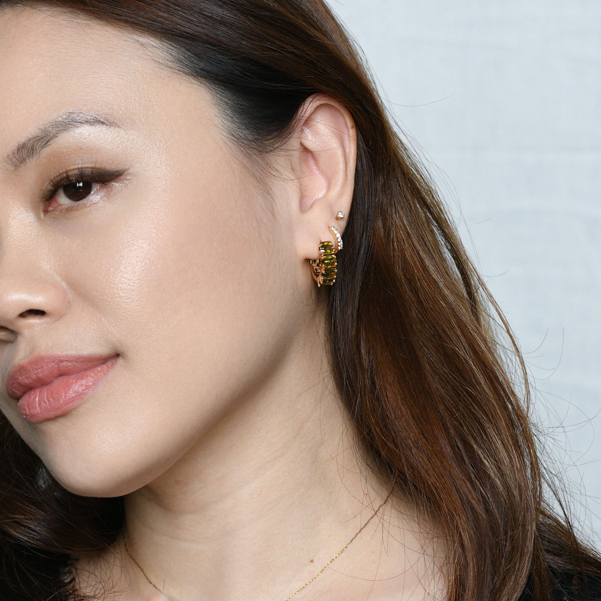 Nicole Hoops | Olive Gold