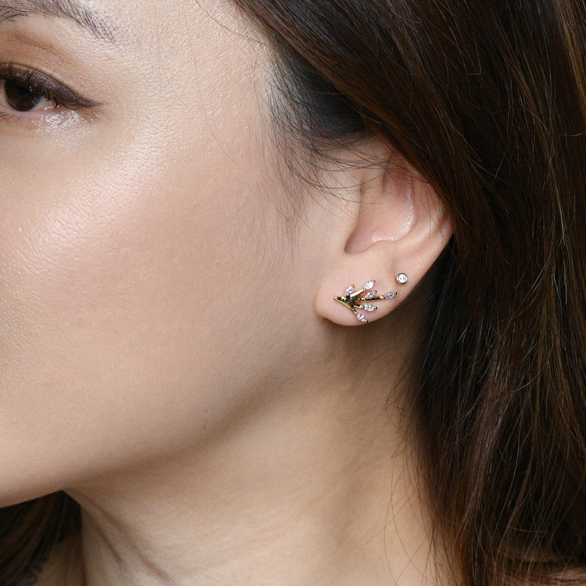 Azalea Studs | Petals Gold