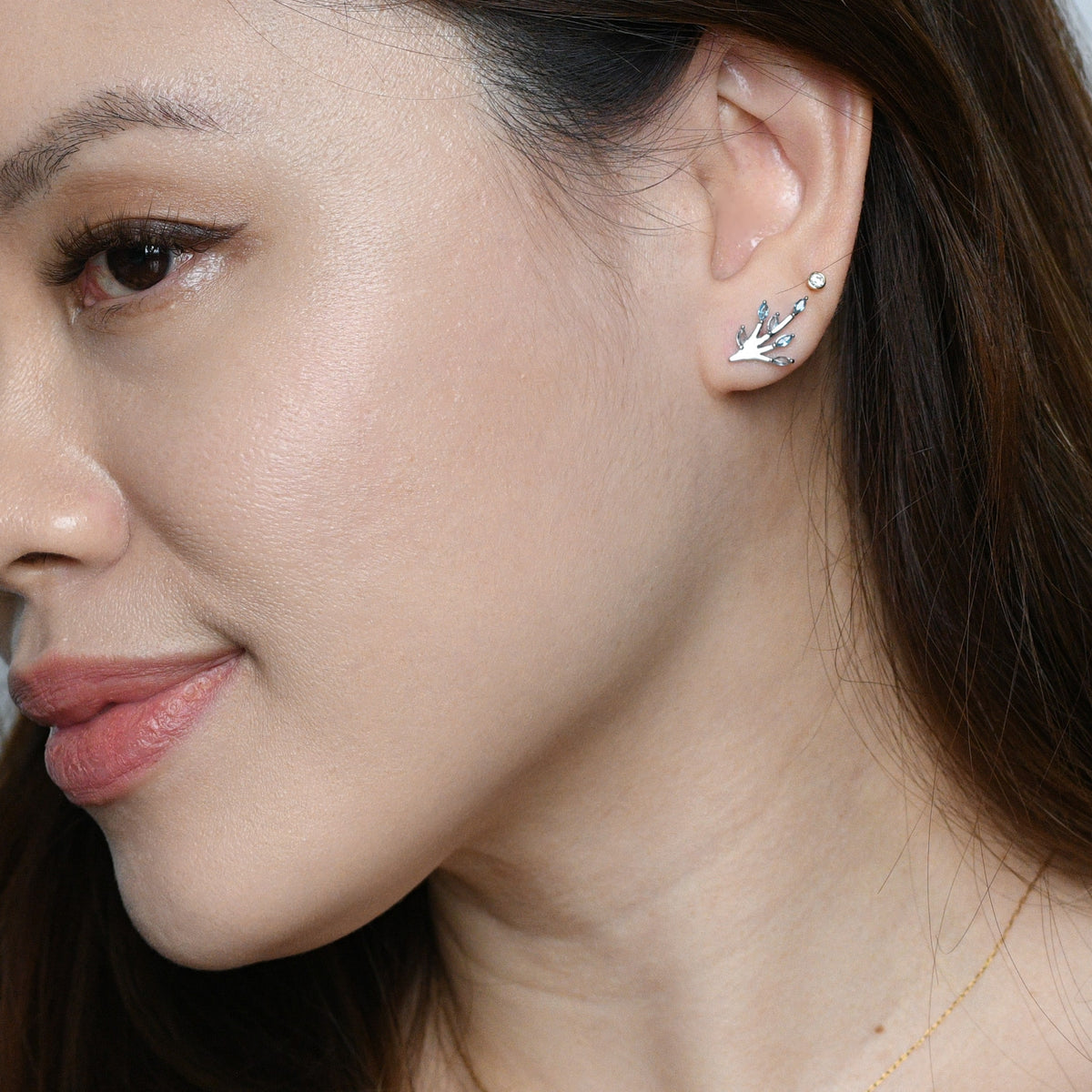 Azalea Studs | Nebula Silver