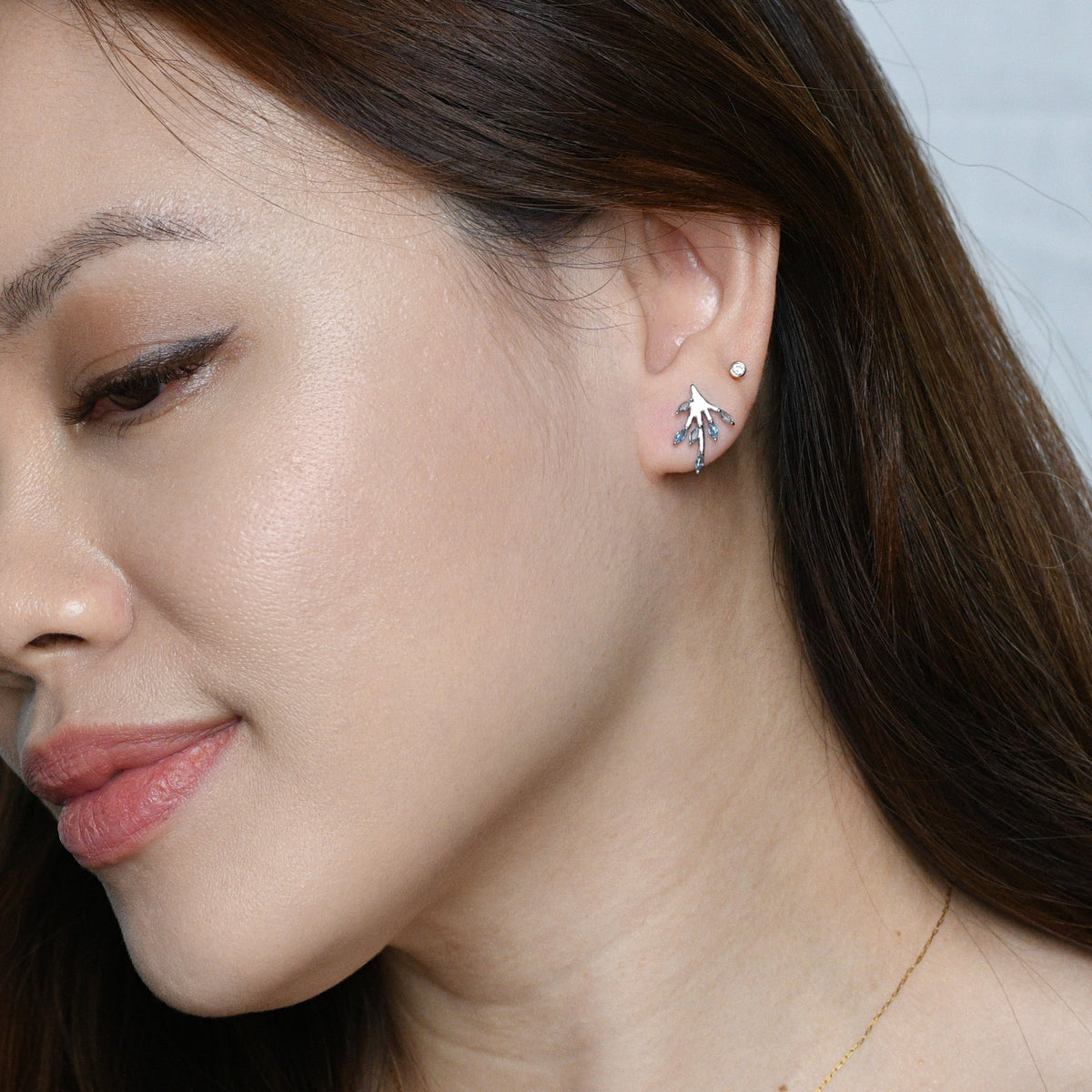 Azalea Studs | Nebula Silver