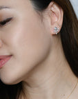 Azalea Studs | White Silver
