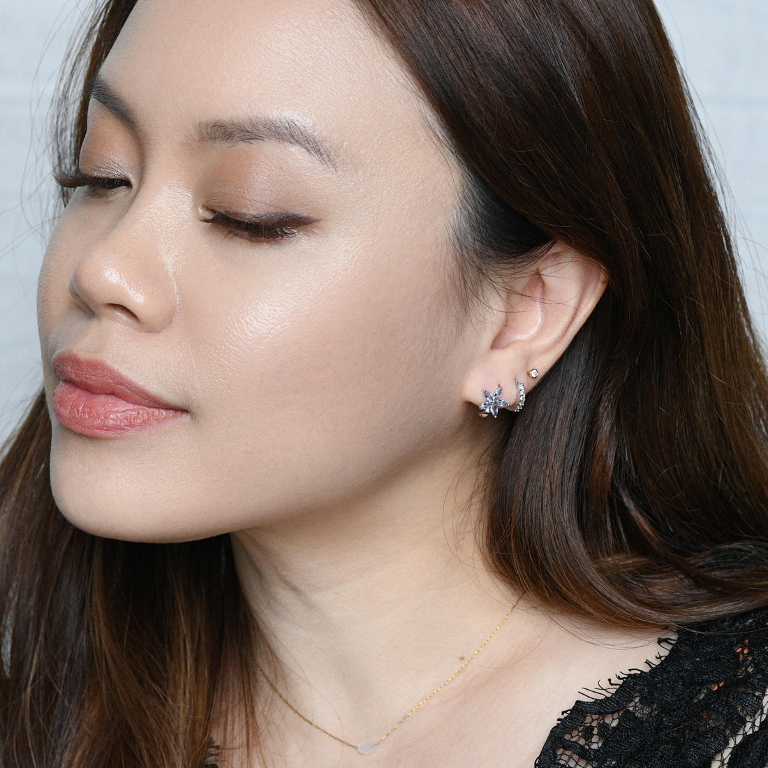 Melur Hoops | Frost Silver