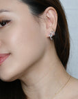 Yasmine Hoops | Clear Silver