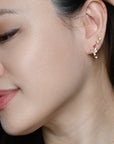 Yasmine Hoops | Ruby Rose Gold