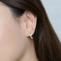 Yasmine Hoops | Clear Gold