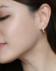Yasmine Hoops | Lilac and Olive Gold