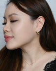Yasmine Hoops | Lilac and Olive Gold