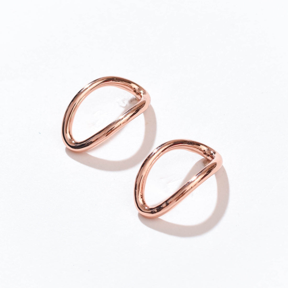 Aiko Hollow Studs | Rose Gold