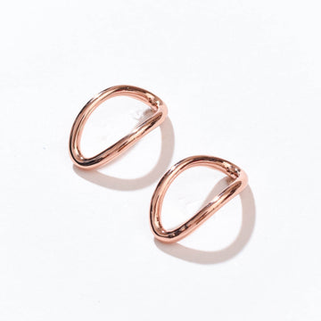 Aiko Hollow Studs | Rose Gold