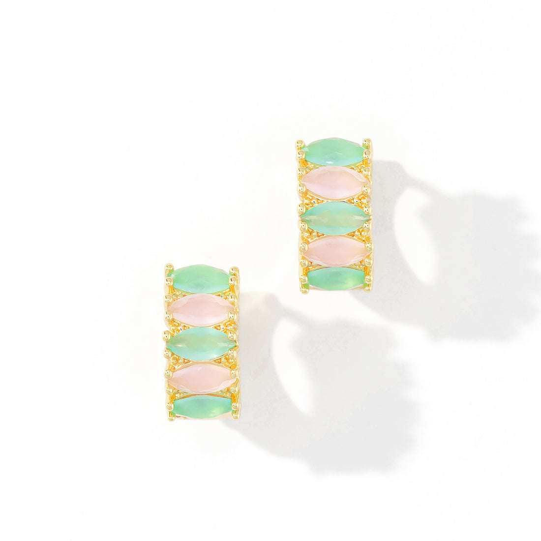 Jada Hoops | Mint & Rosewater Gold
