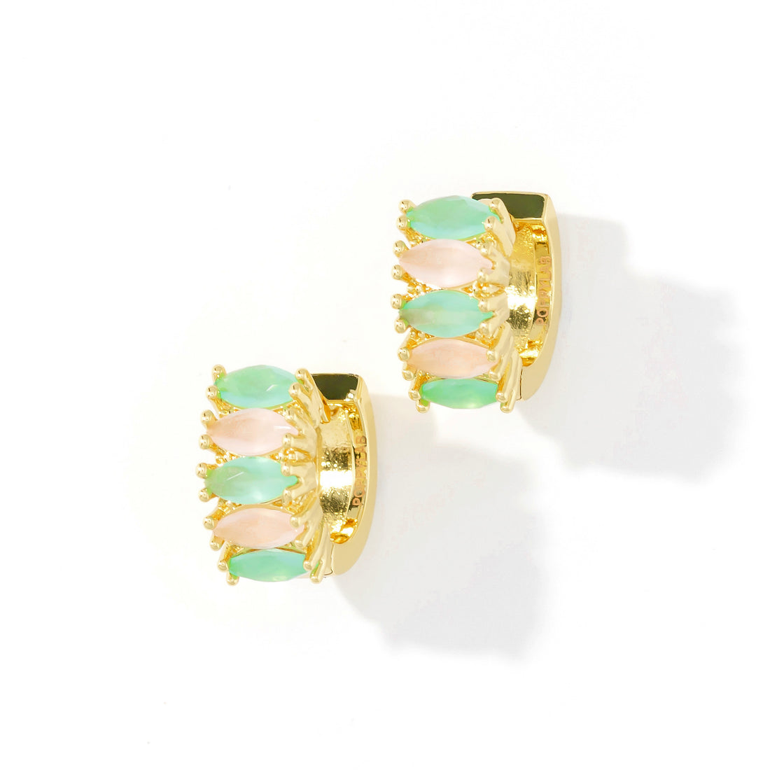Jada Hoops | Mint & Rosewater Gold