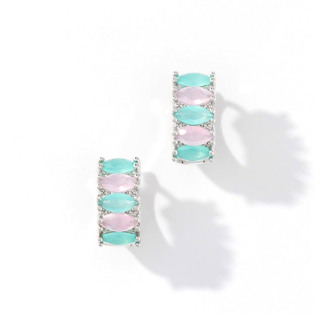 Jada Hoops | Mint & Rosewater Silver