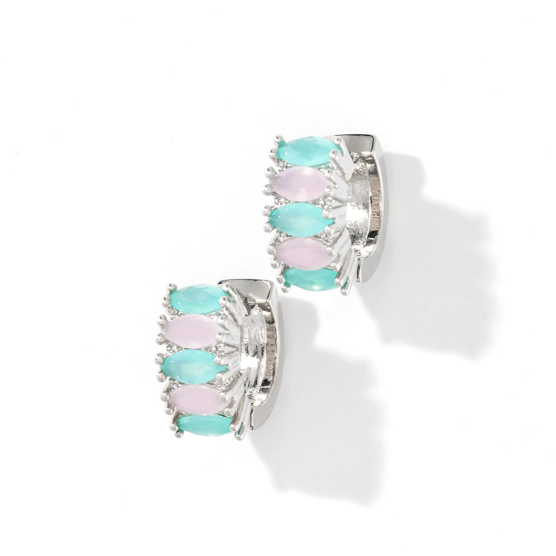 Jada Hoops | Mint & Rosewater Silver