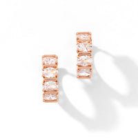 Nicole Hoops | Clear Rose Gold