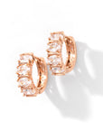 Nicole Hoops | Clear Rose Gold