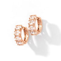 Nicole Hoops | Clear Rose Gold