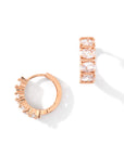 Nicole Hoops | Clear Rose Gold