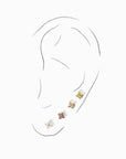 Sweet Orkid Flatback Earring | Nude Gold