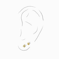 Sweet Orkid Flatback Earring | Yellow Gold