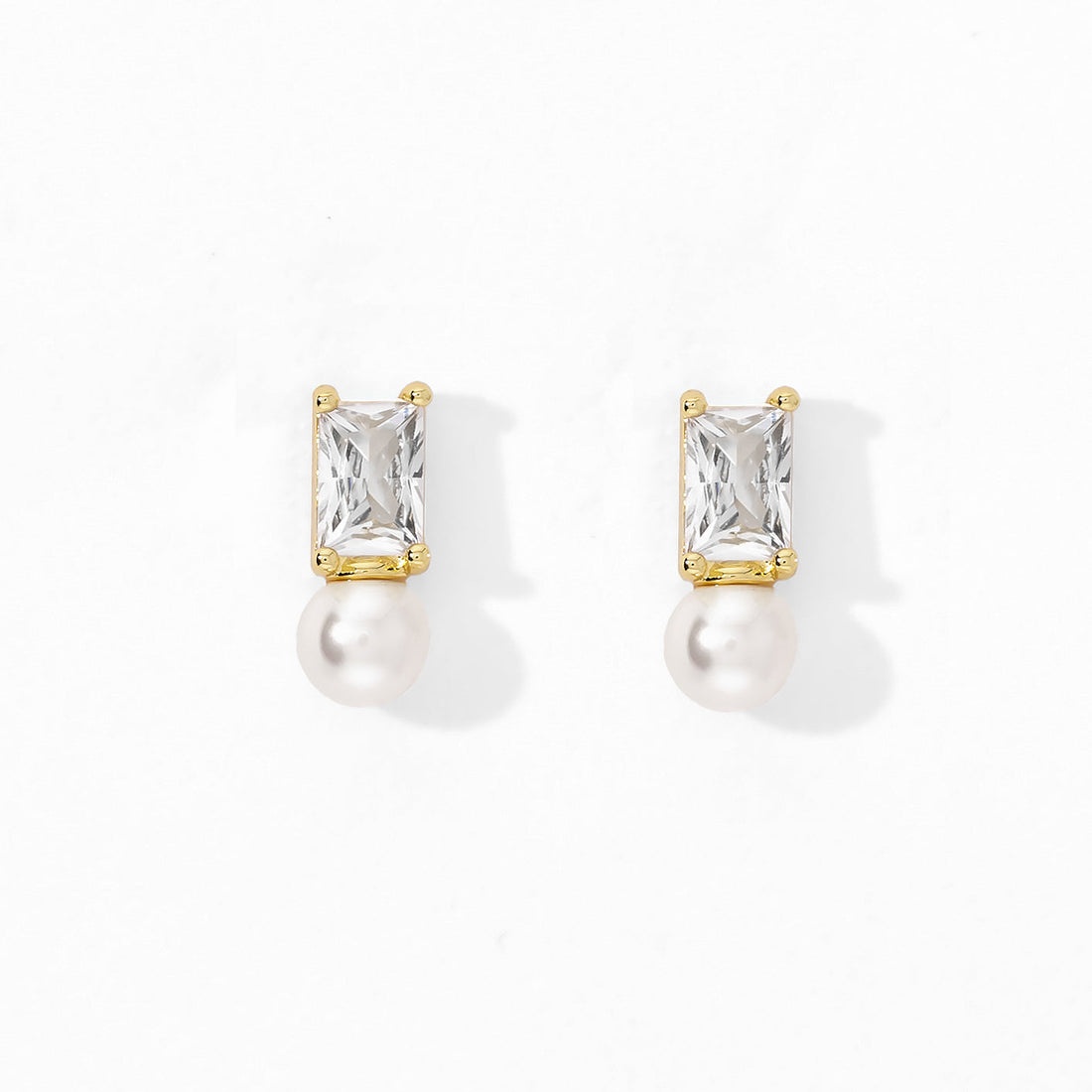 Calla Swarovski Pearl Studs | Gold
