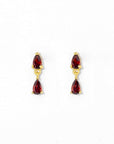 Red Sabine Dangles | Gold