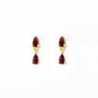 Red Sabine Dangles | Gold