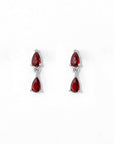 Red Sabine Dangles | Silver