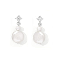 Audrey Pearl Dangles | Silver