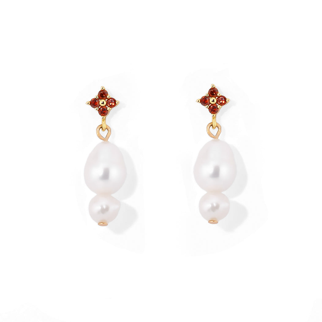 Cheryl Pearl Dangles | Gold