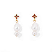 Cheryl Pearl Dangles | Gold