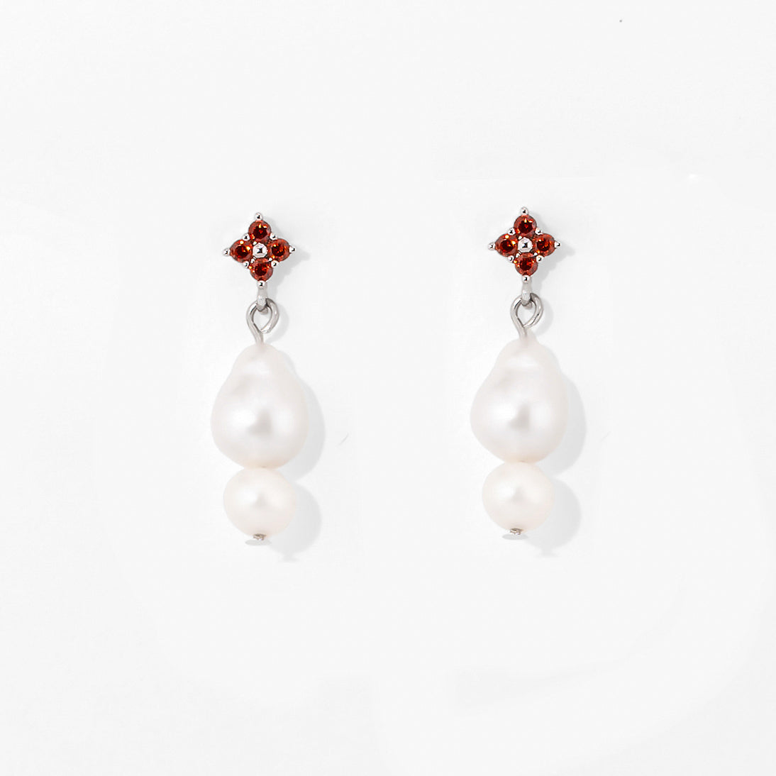 Cheryl Pearl Dangles | Silver