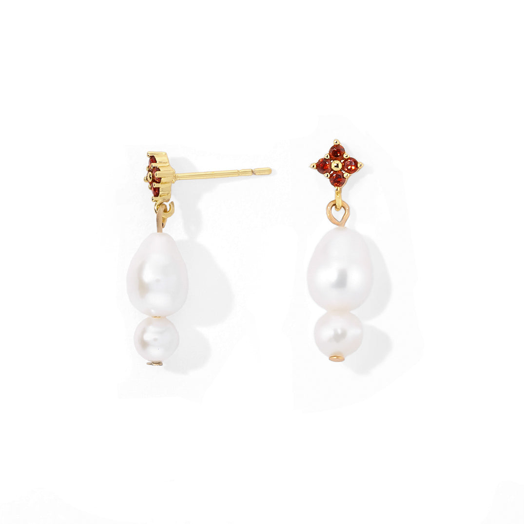 Cheryl Pearl Dangles | Gold