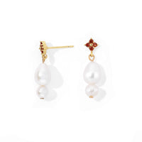 Cheryl Pearl Dangles | Gold