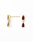 Red Sabine Dangles | Gold