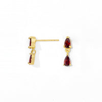 Red Sabine Dangles | Gold