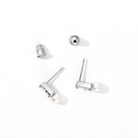 Calla Swarovski Pearl Studs | Silver