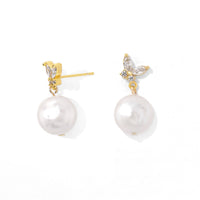 Florence Pearl Dangles | Gold