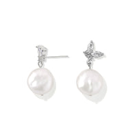 Florence Pearl Dangles | Silver