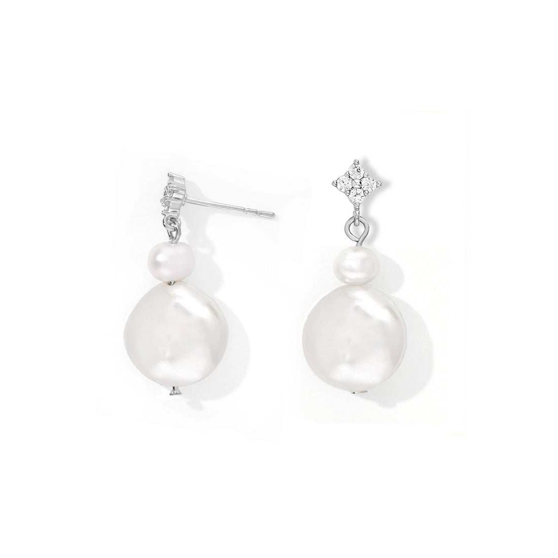 Audrey Pearl Dangles | Silver