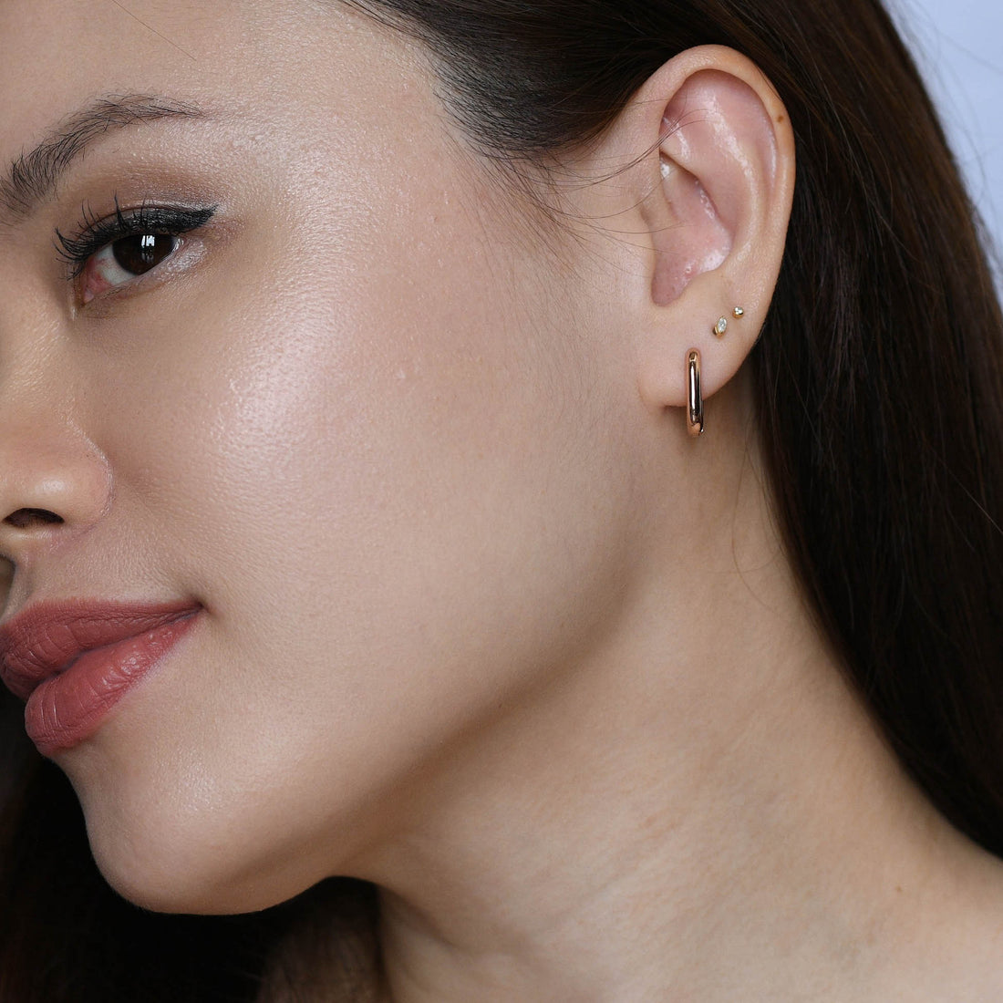 Zera Hoops | Rose Gold